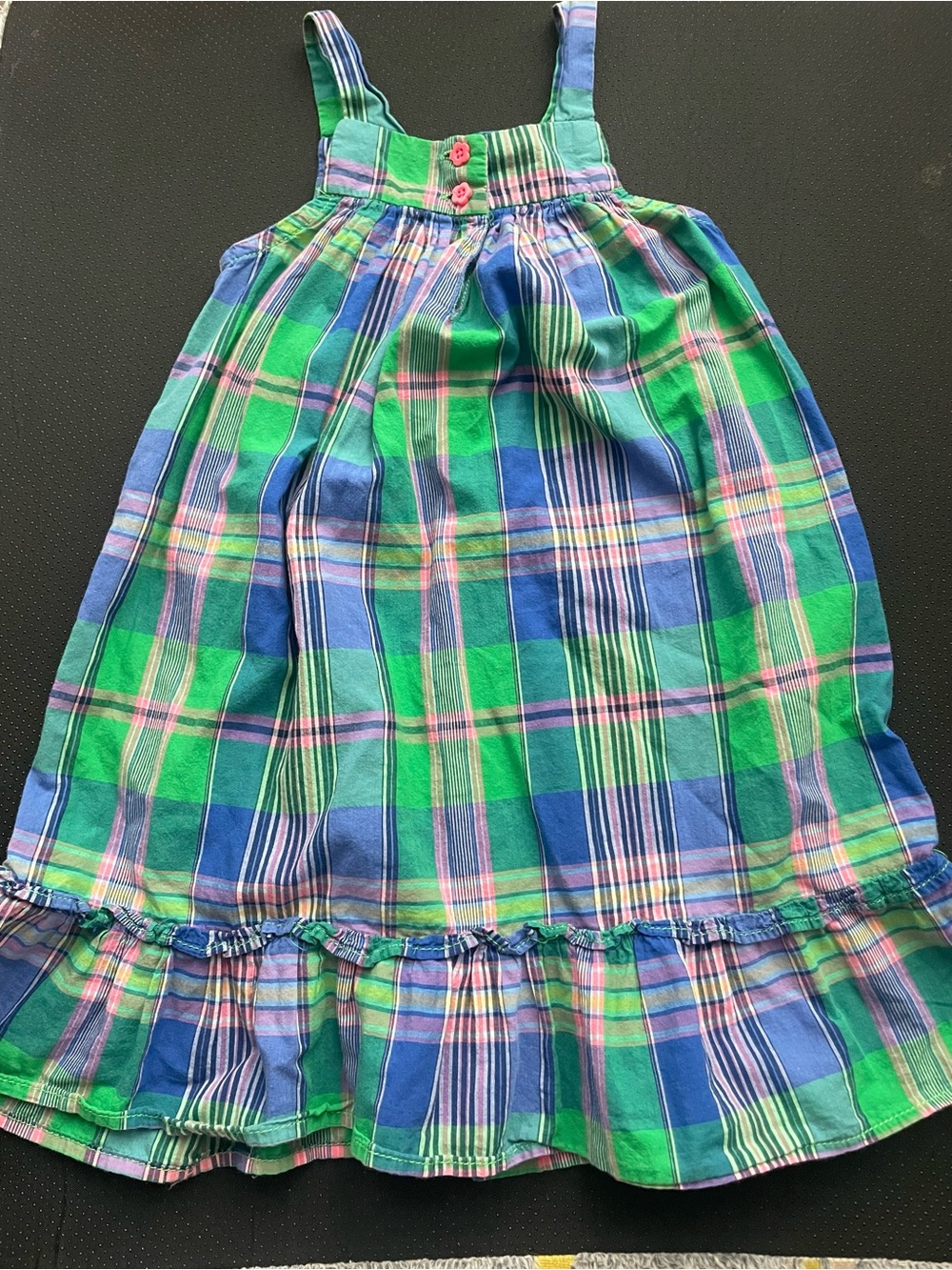 OshKosh B'gosh Green and Blue Plaid Sundress
